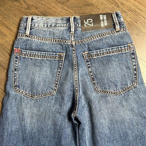 Bdg urban Outfitters High + Wide High Rise Sequin Embellished Denim Jeans - Picture 6 of 10
